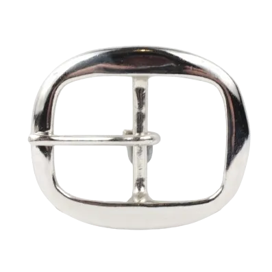 1.5 Inch 38mm Silver Oval Belt Buckle