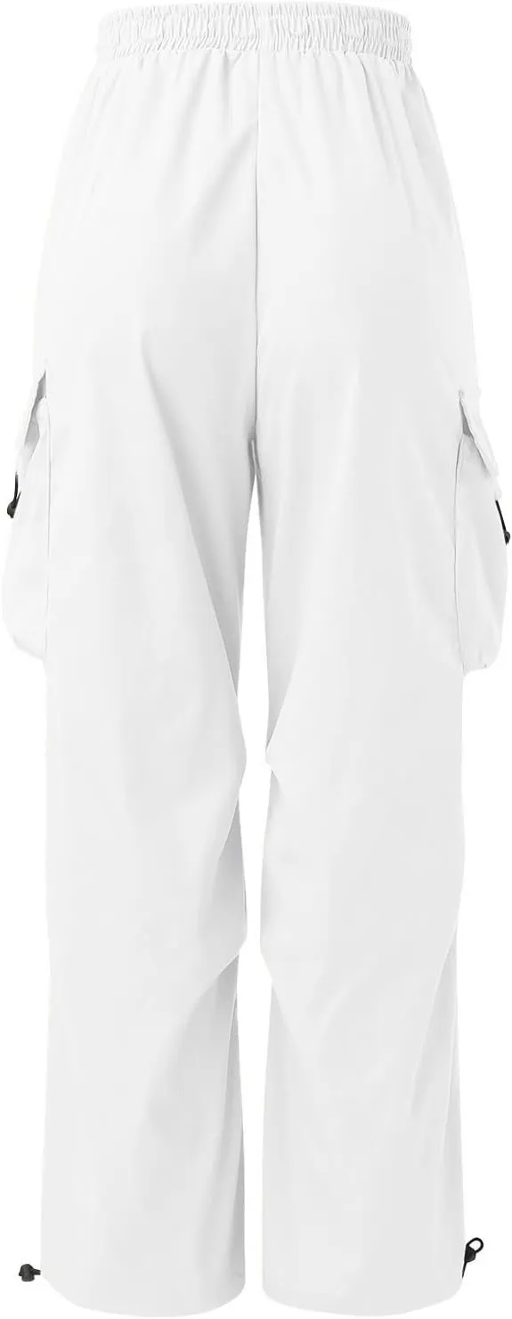 Alalaso Mens Baggy Cargo Pants Parachute Pants Causal Loose Fit Joggers Trendy Harem Pants Hip Hop Streetwear with Pockets