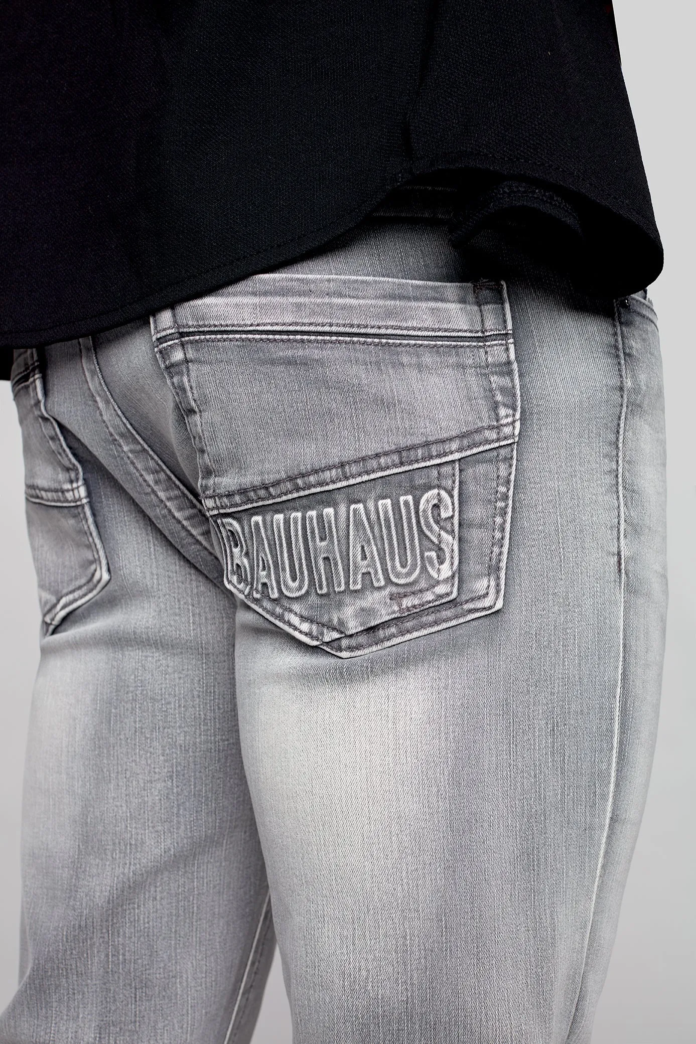 ALLAN (3011 Series) - Classic 5 Pocket Bootcut Jean - Light Grey Wash