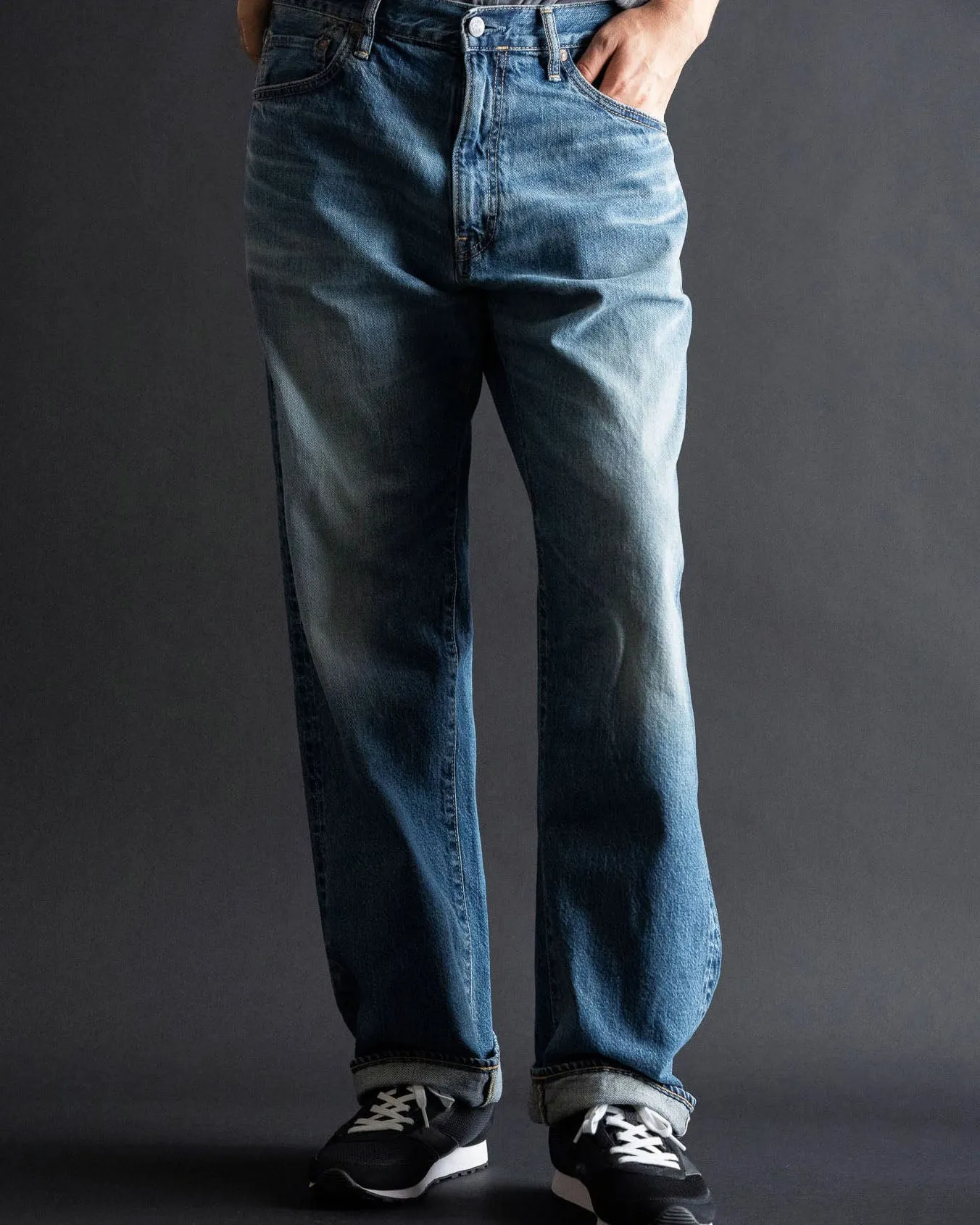 Big John M102SL Vintage 60's Classic Straight Selvedge Mens Jeans - Antique Wash