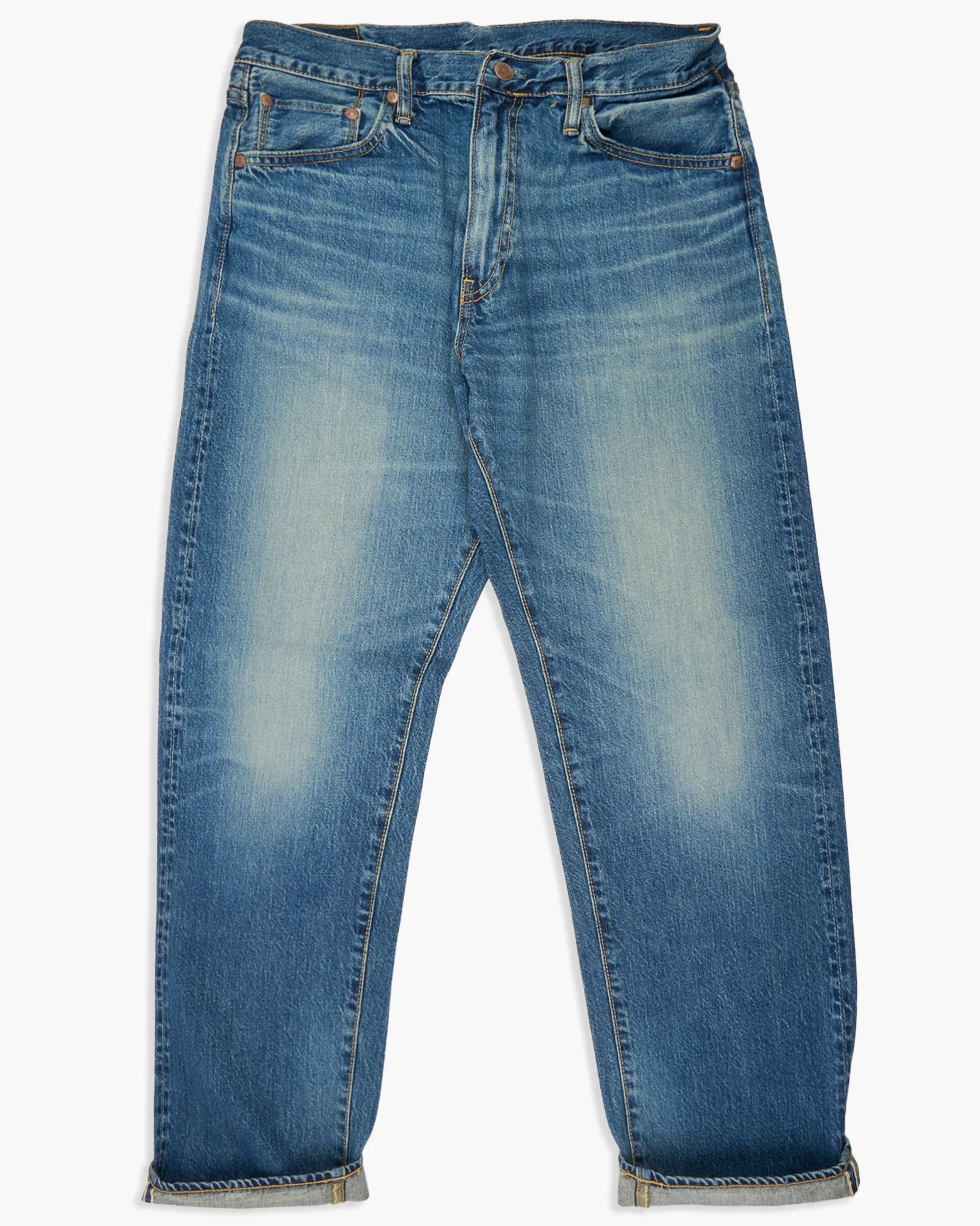 Big John M102SL Vintage 60's Classic Straight Selvedge Mens Jeans - Antique Wash