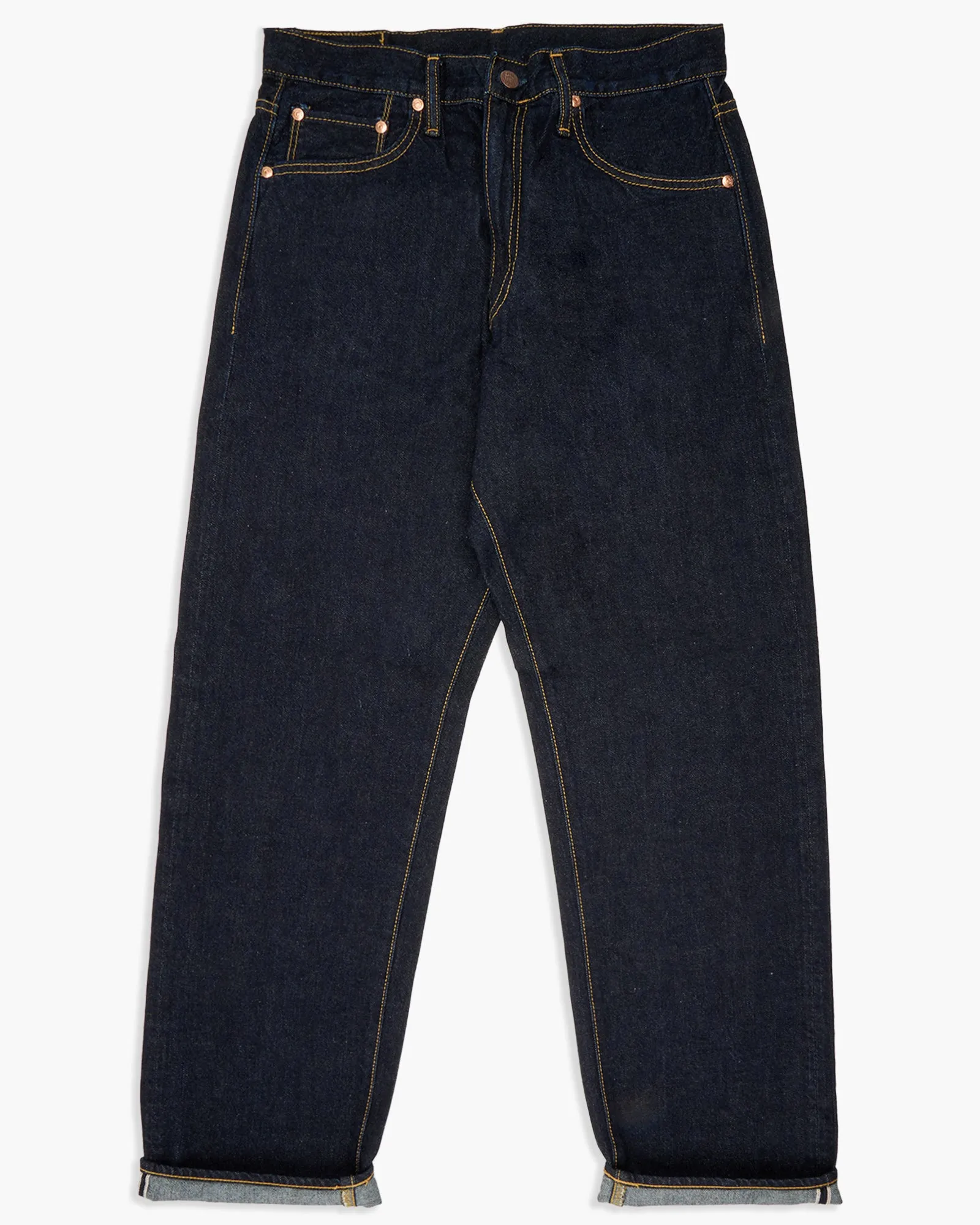 Big John M102SL Vintage 60's Classic Straight Selvedge Mens Jeans - Indigo Long Wash