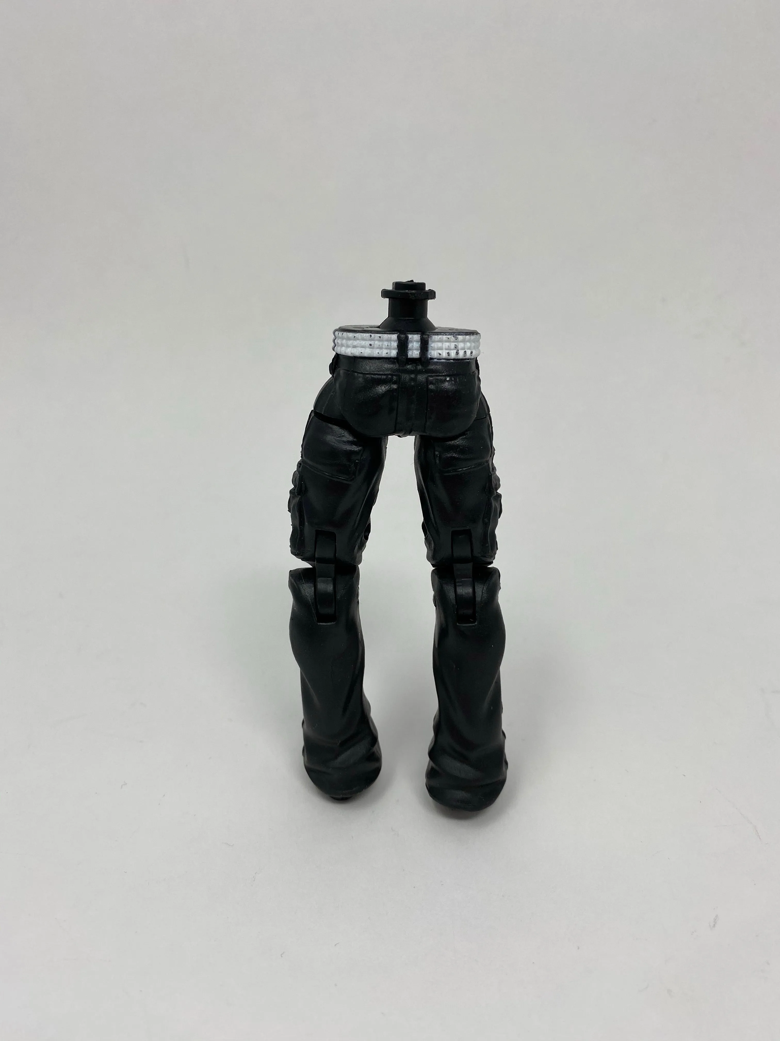 Black Pants with White Studded Belt