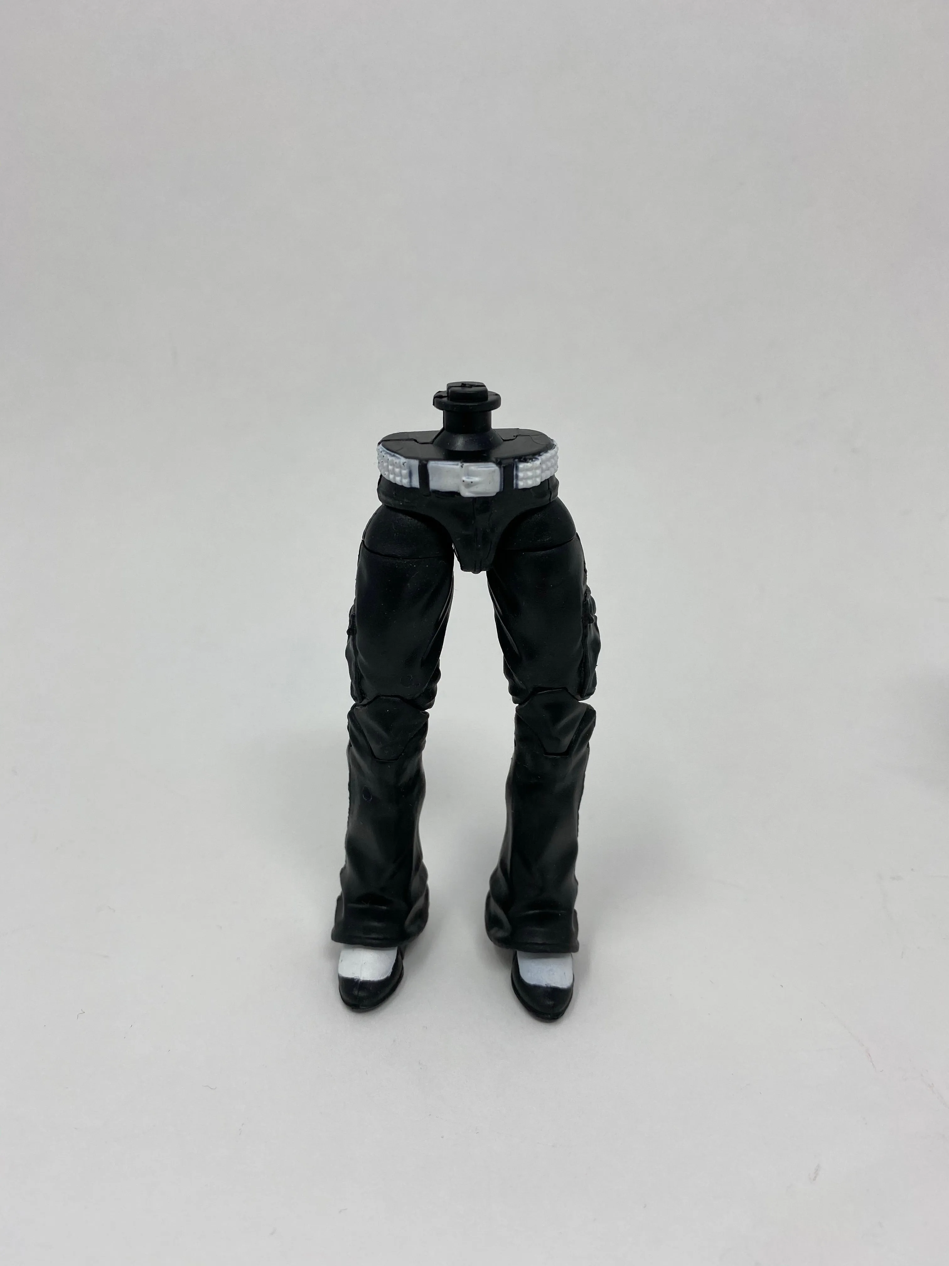 Black Pants with White Studded Belt