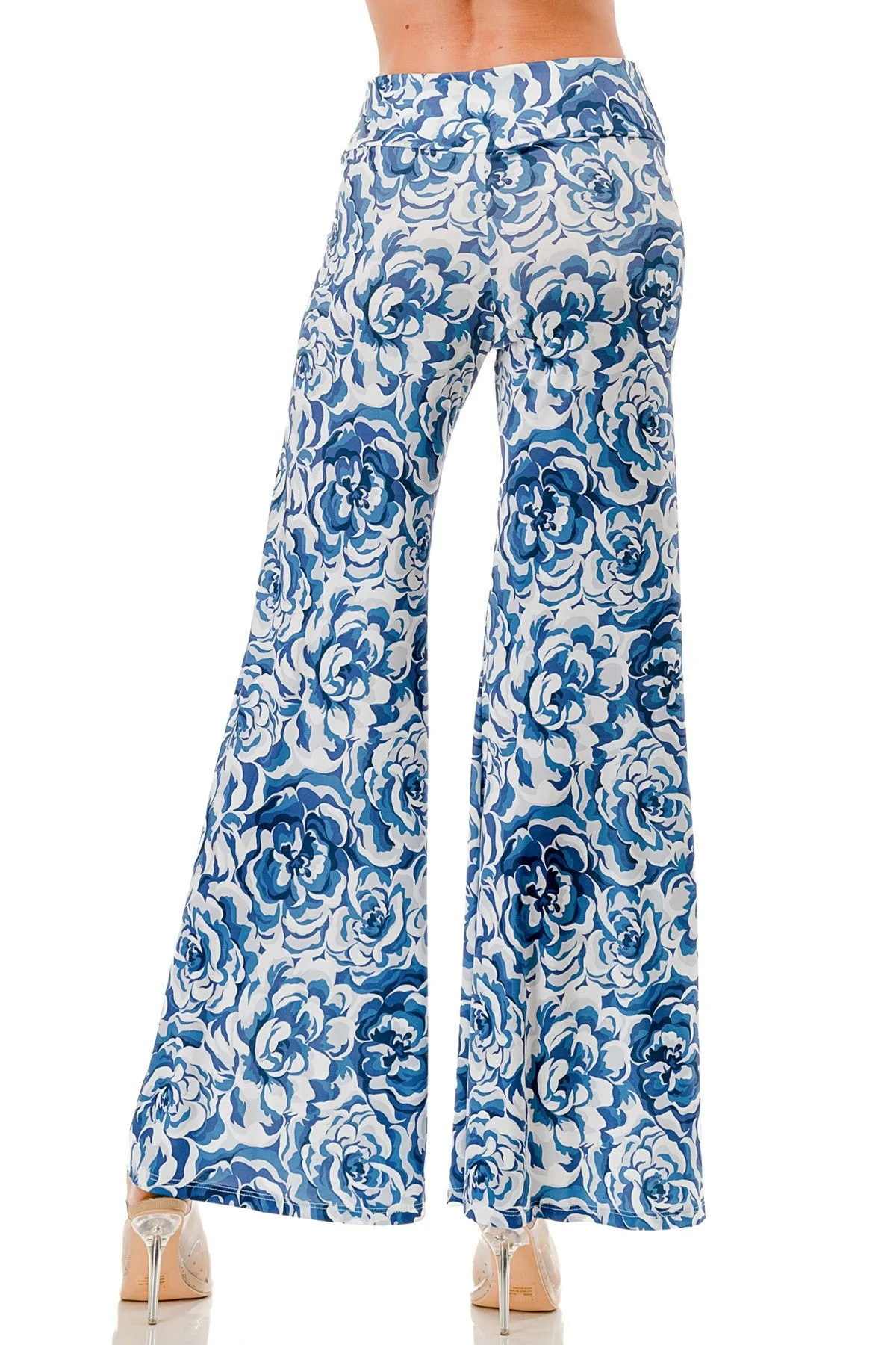Blue Floral Palazzo Pants