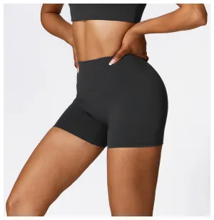 Brushed High-Waist Yoga Shorts