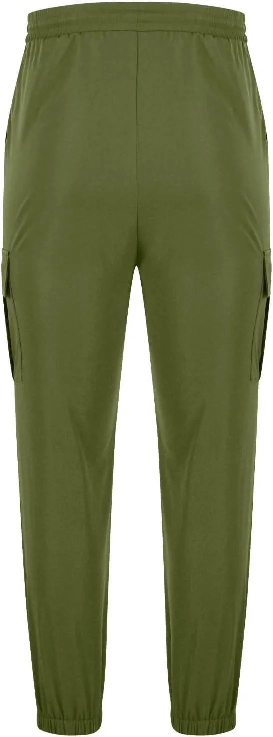 Cargo Pants for Men Relaxed Fit Stretch Workout Joggers Chino Outdoor Hiking Pants Lightweight Drawstring Sweatpants