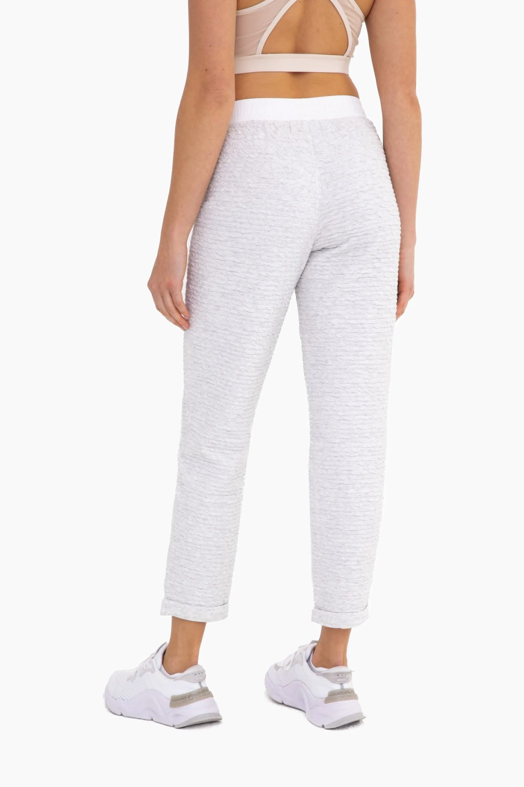 Cotton-Blend Textured Pant