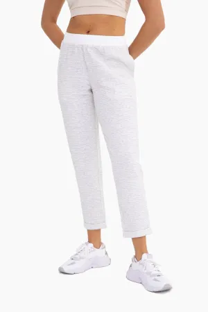 Cotton-Blend Textured Pant