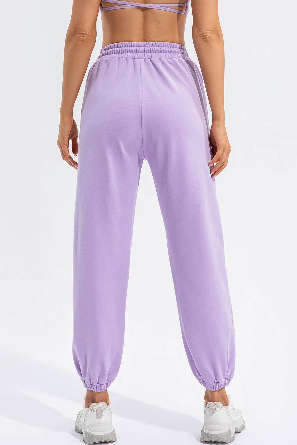 Drawstring Active Pants with Pockets