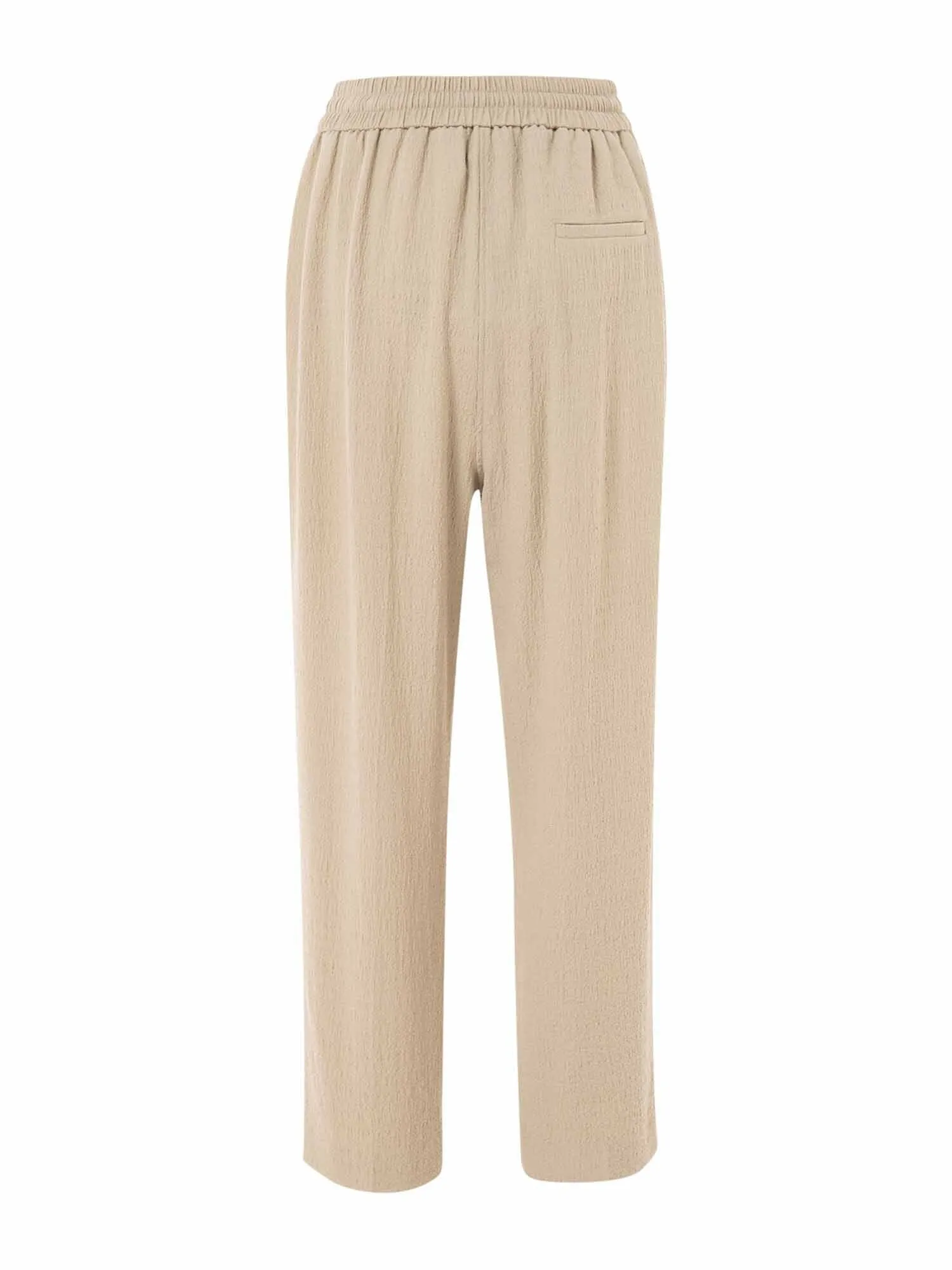 Drive Loose Fit Soft Wrinkle Suiting Pants Beige