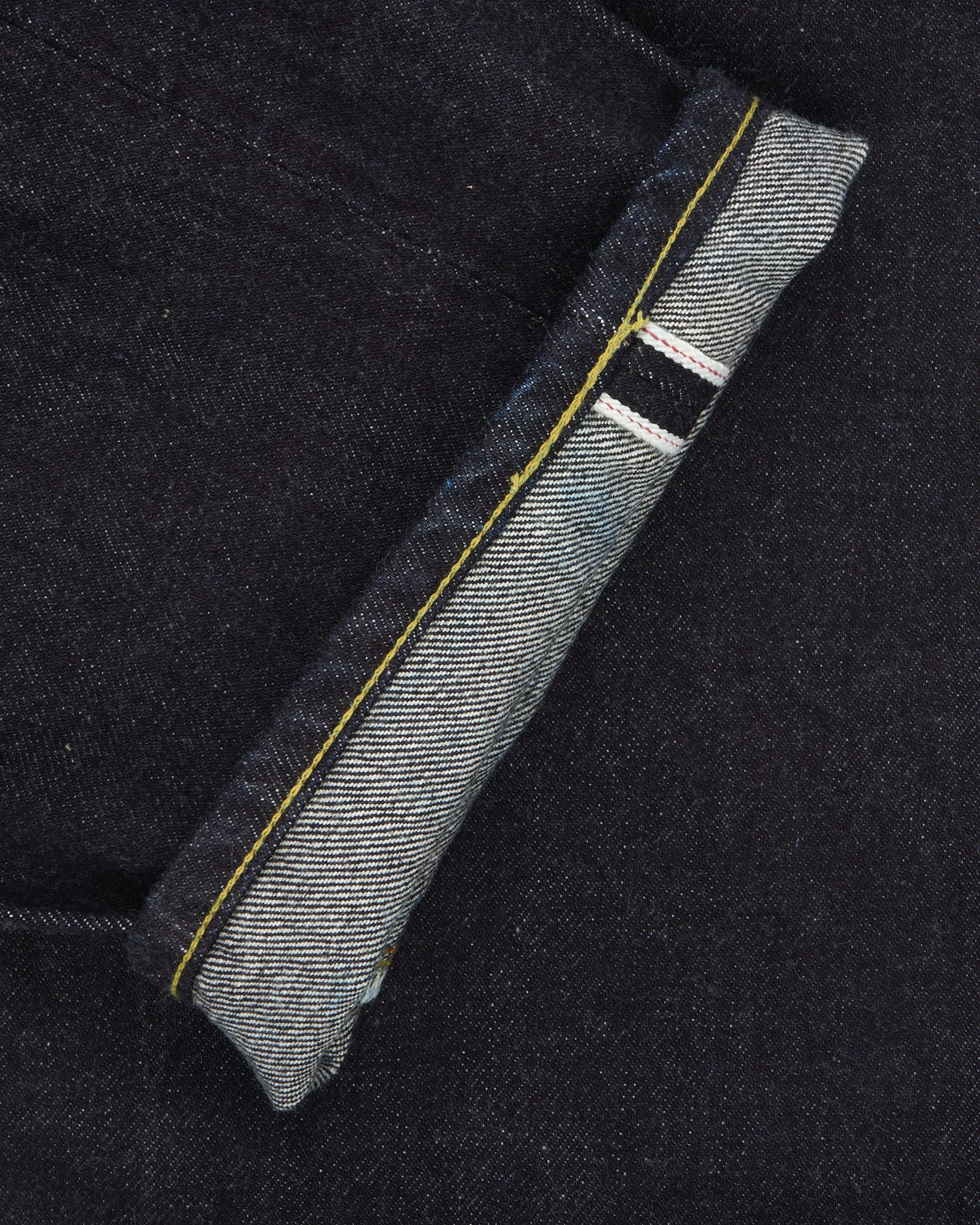 FOB Factory F151-23 14.75oz Supima Selvedge XX 5P Slim Straight Mens Jeans - Onewash