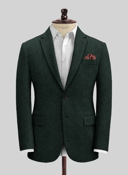Italian Sacramento Green Tweed Suit