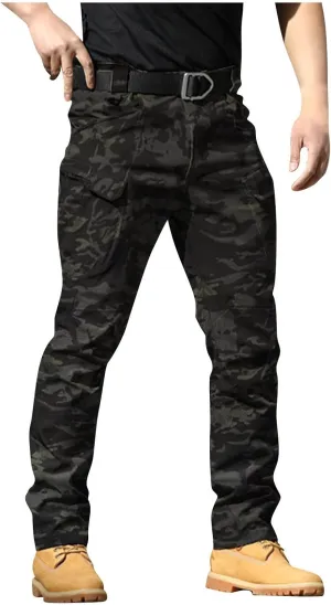 Khaki Pants Mens Stretch Stretch Cargo Pants Relaxed Fit Tactical Hiking Pant Ripstop Water Resistant Trousers