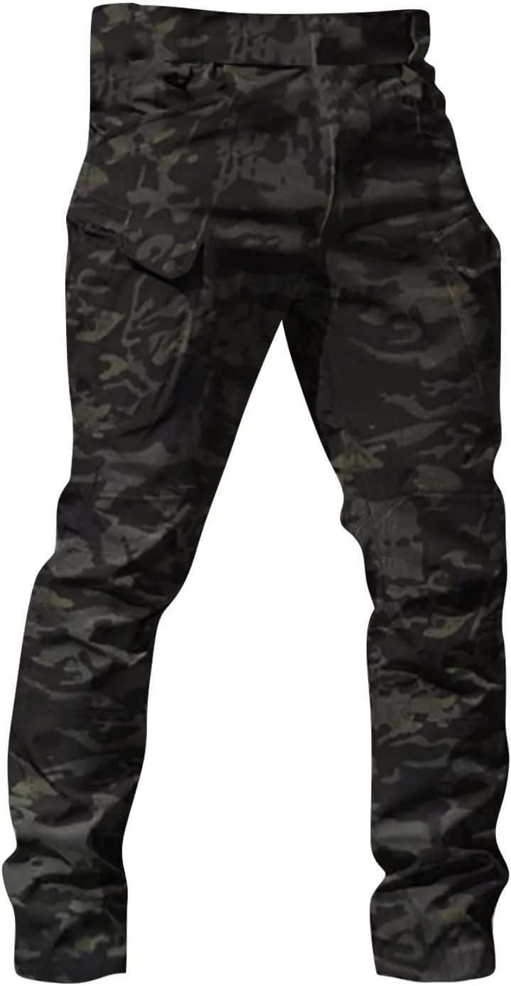 Khaki Pants Mens Stretch Stretch Cargo Pants Relaxed Fit Tactical Hiking Pant Ripstop Water Resistant Trousers
