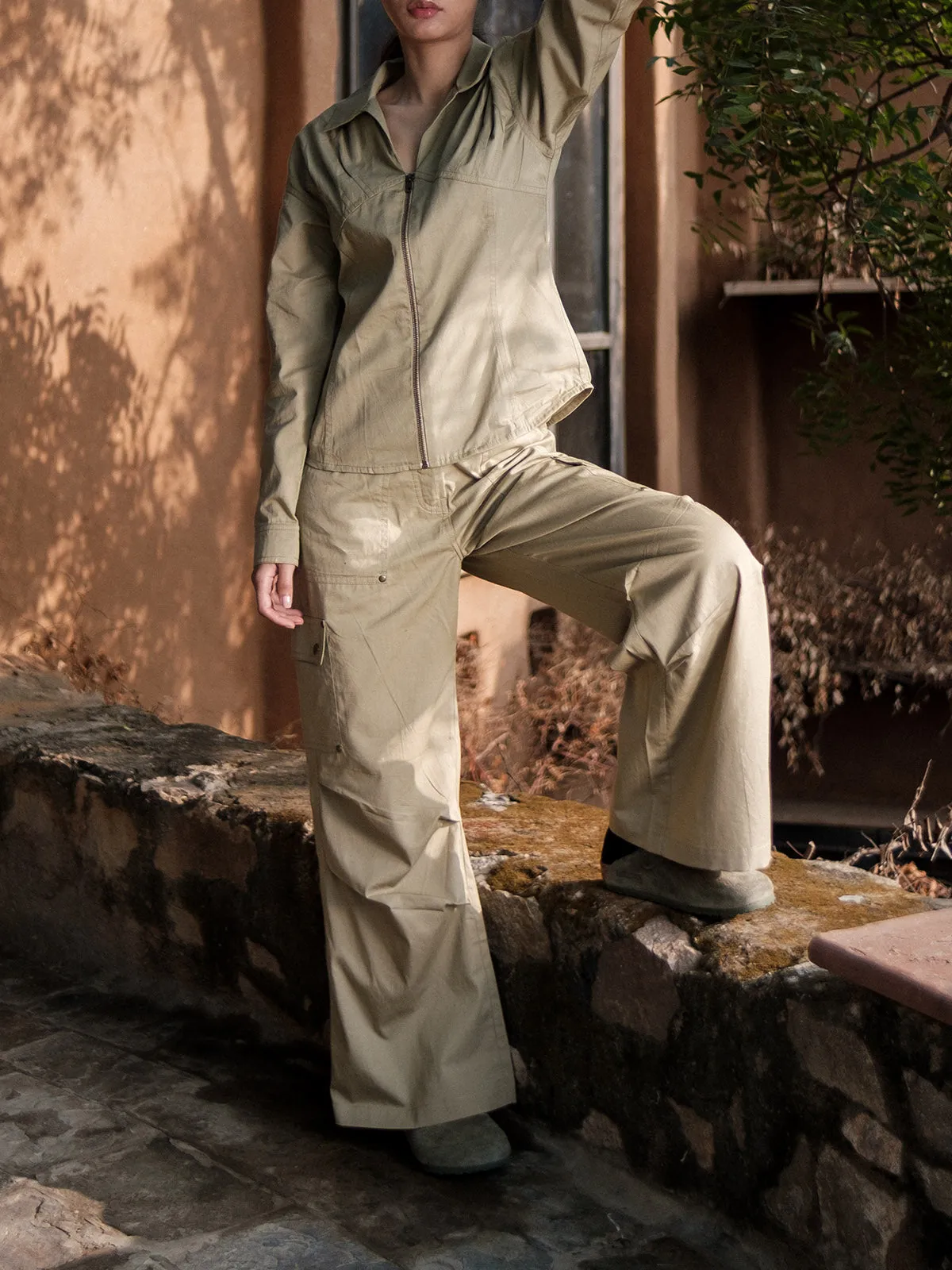 Khaki Saigon Parachute Pants