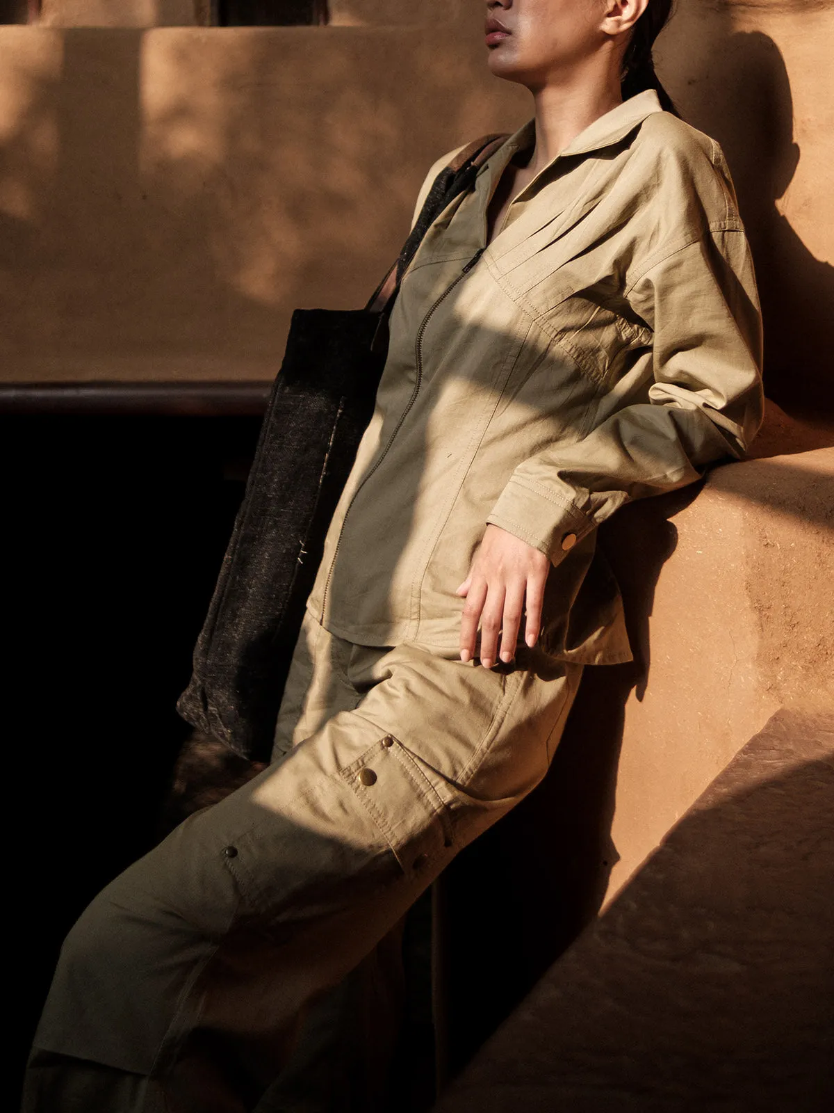 Khaki Saigon Parachute Pants