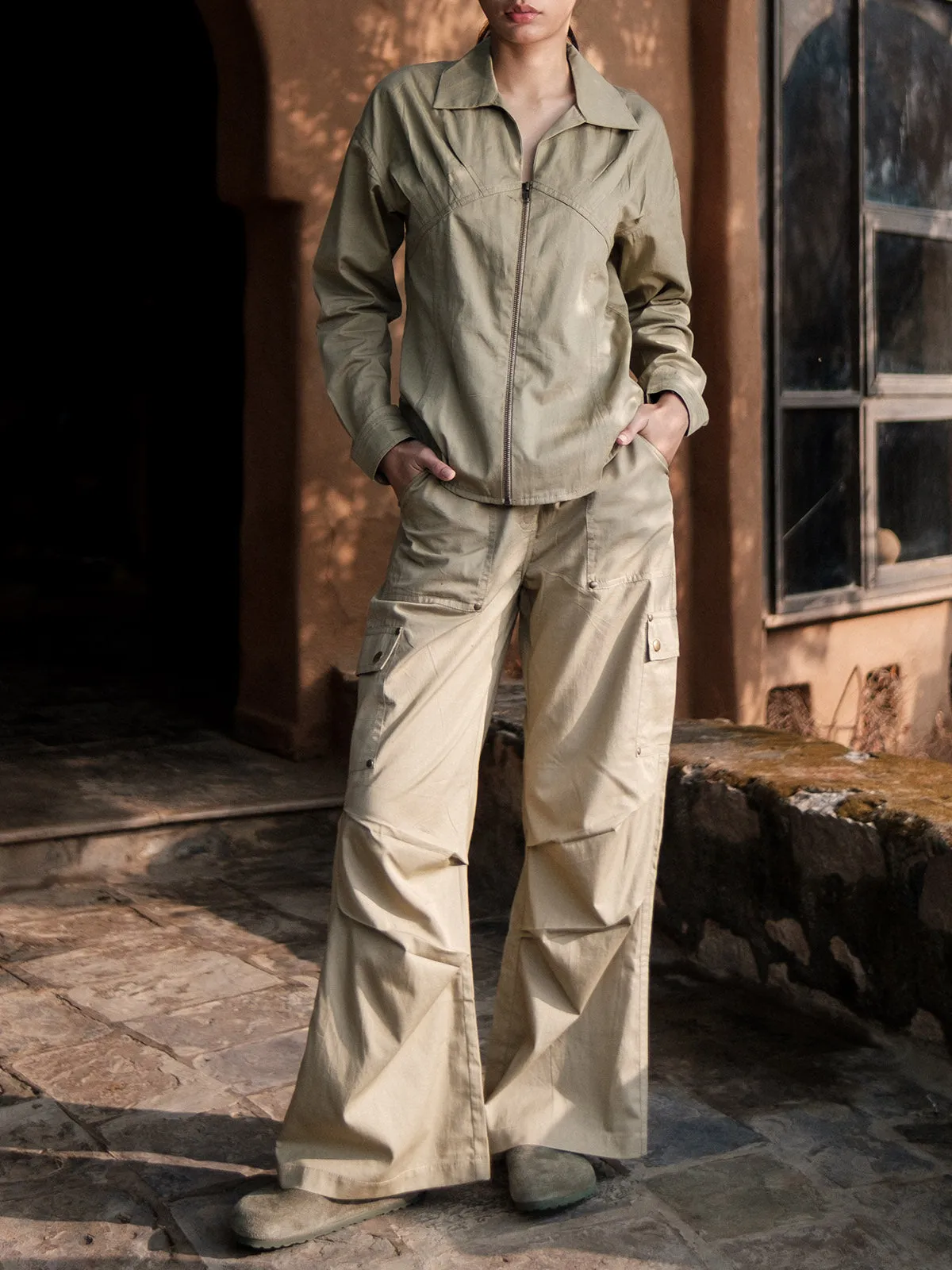 Khaki Saigon Parachute Pants