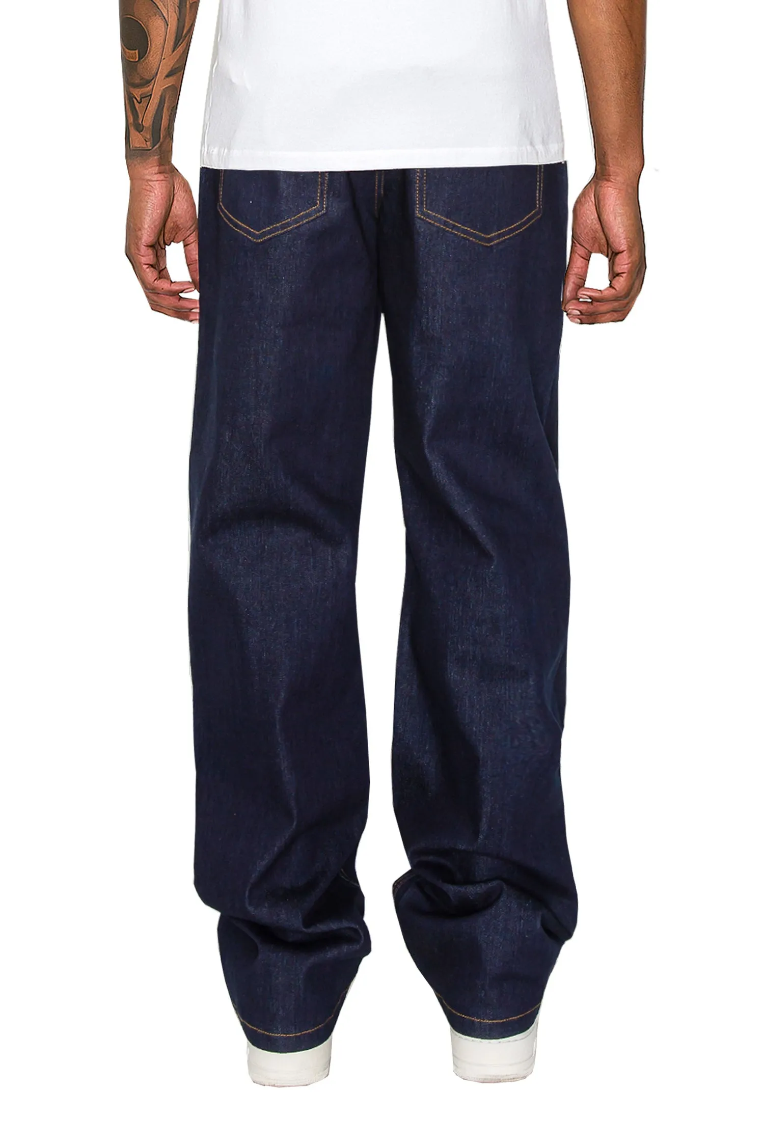Men's Essential Baggy Raw Denim Jeans