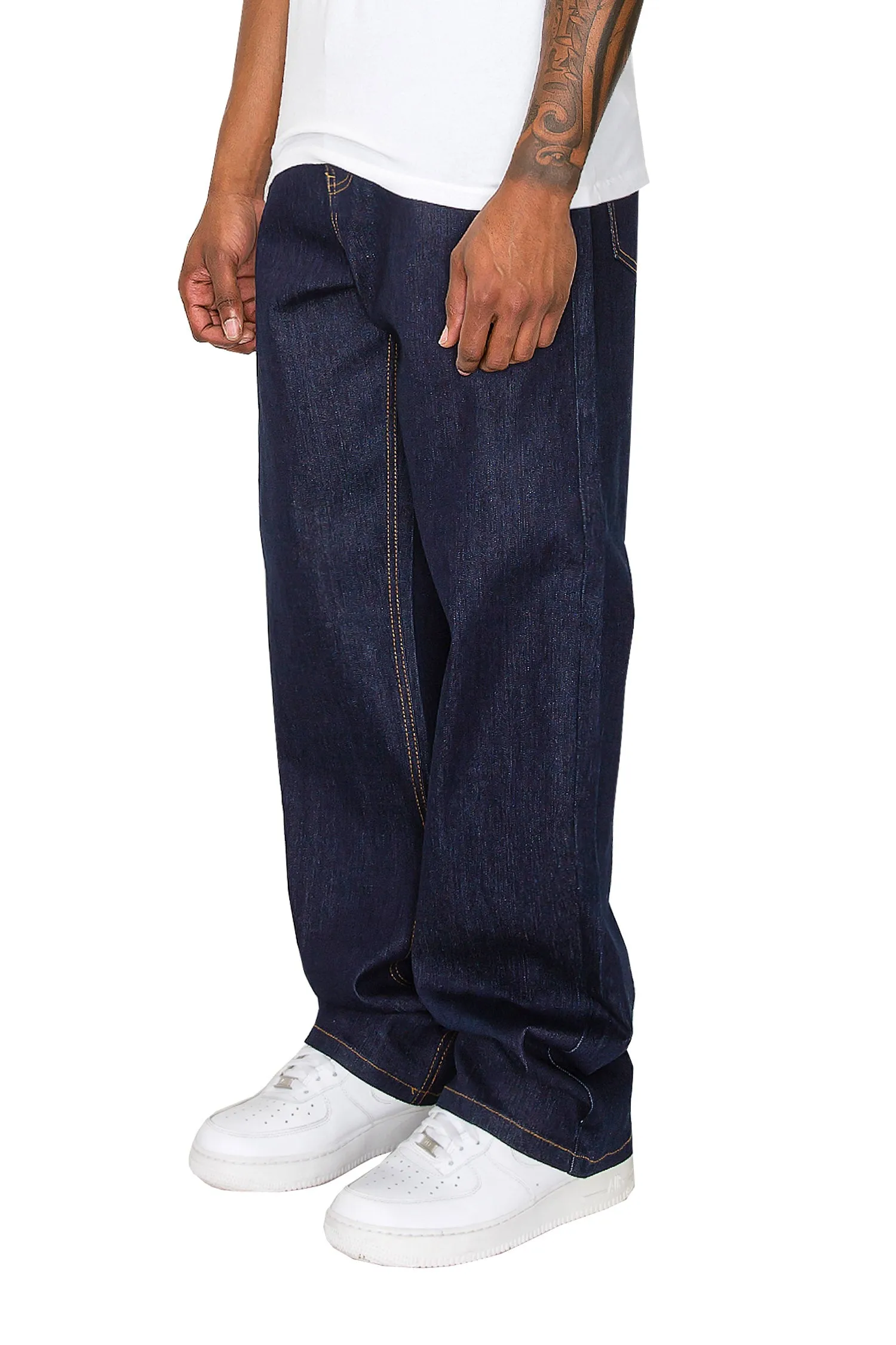 Men's Essential Baggy Raw Denim Jeans