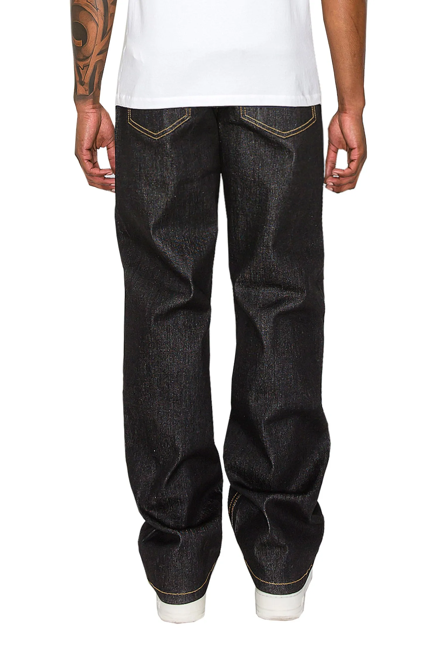 Men's Essential Baggy Raw Denim Jeans