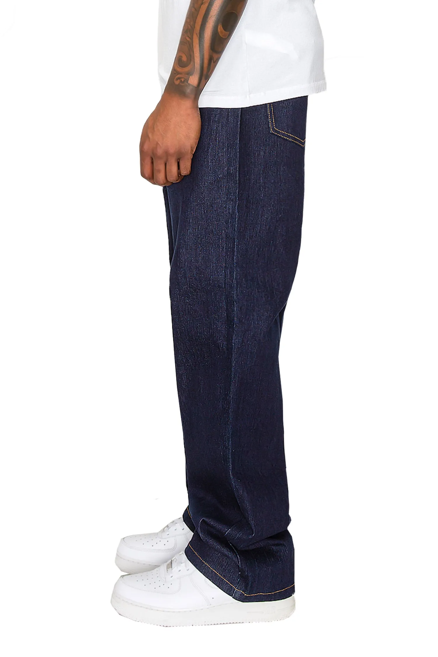 Men's Essential Baggy Raw Denim Jeans