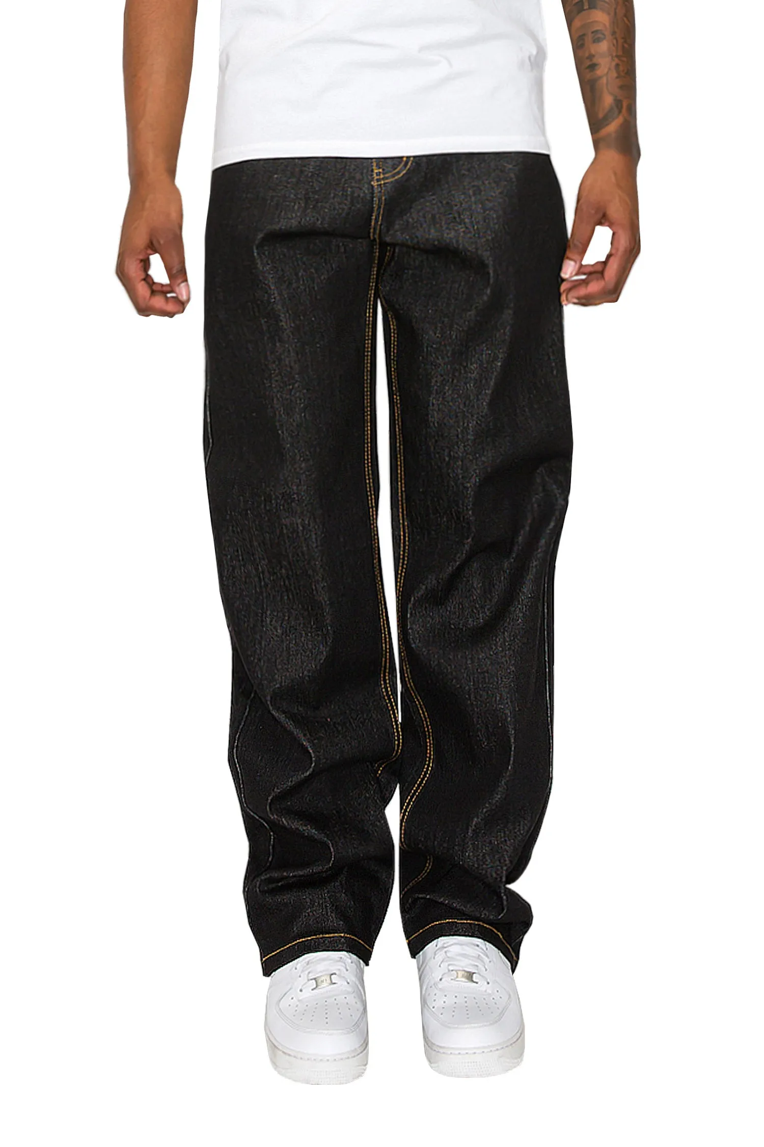 Men's Essential Baggy Raw Denim Jeans