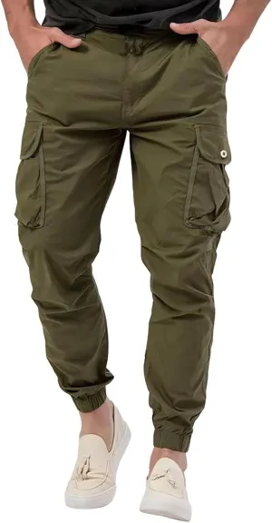 Mens Resort Wear 2025 Cargo Pants, Ultra Comfort Flex Multi-Pocket Pants, Men's Elastic Waist Drawstring Sweatpants