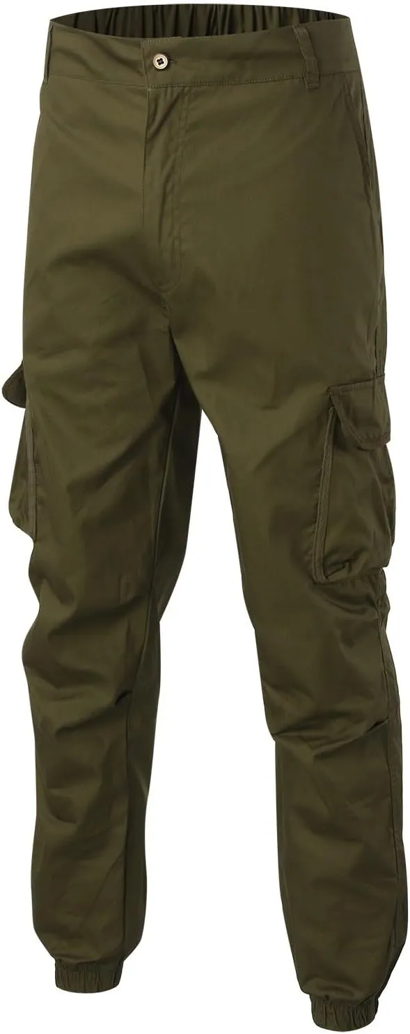 Mens Resort Wear 2025 Cargo Pants, Ultra Comfort Flex Multi-Pocket Pants, Men's Elastic Waist Drawstring Sweatpants