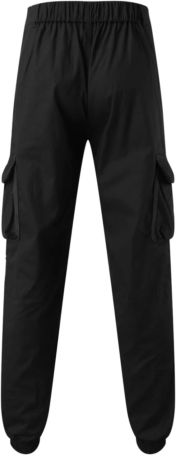 Mens Resort Wear 2025 Cargo Pants, Ultra Comfort Flex Multi-Pocket Pants, Men's Elastic Waist Drawstring Sweatpants