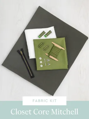 Mitchell Trousers Kit | Tumbled Non Stretch Cotton - Khaki Green