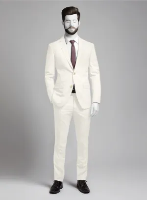 Napolean Ivory Wool Suit