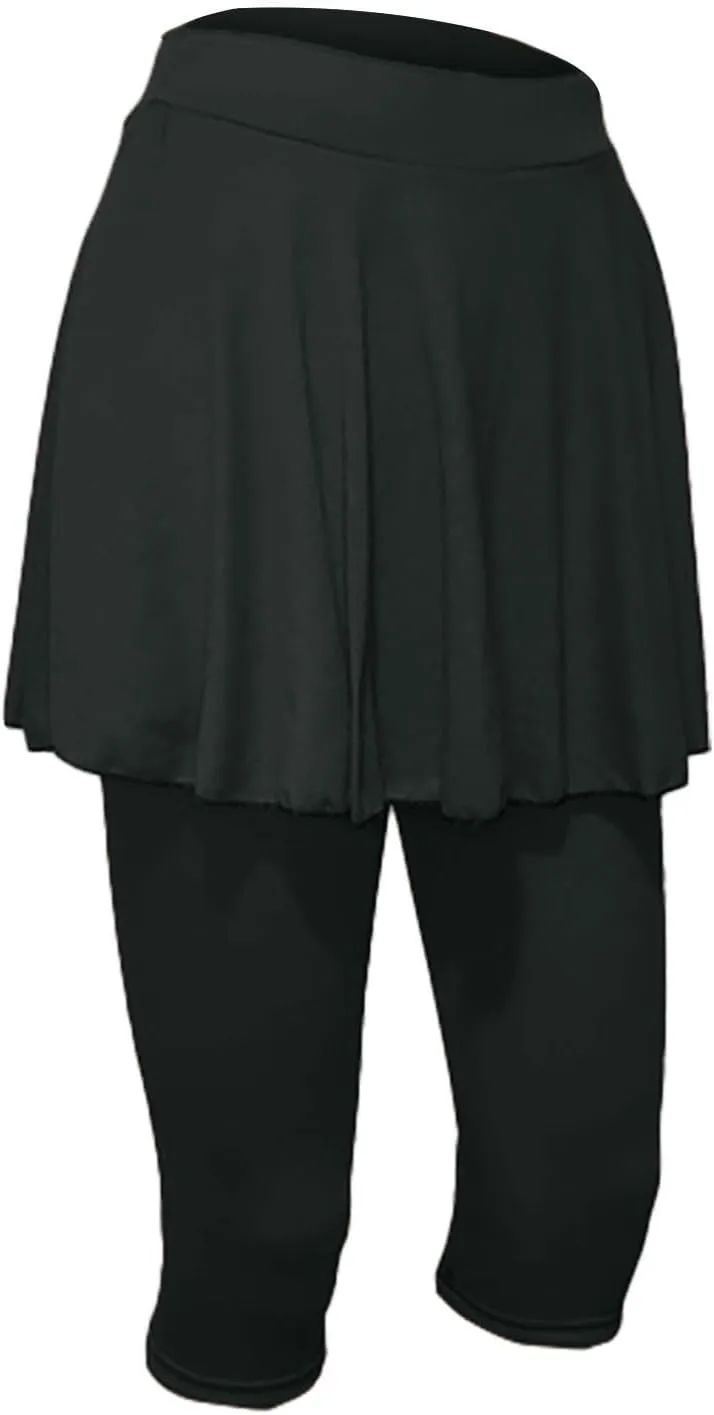 Skirted Leggings for Women 2025 Plus Size Tennis Golf Short Skort Capris Gym Tennis Yoga Athletic Legging with Skirts