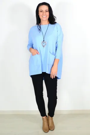 Sky Blue Winter Tunic Jumper
