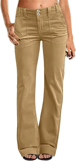 Wide Leg Pants for Women, Straight Leg High Waisted Pants Wide Baggy
