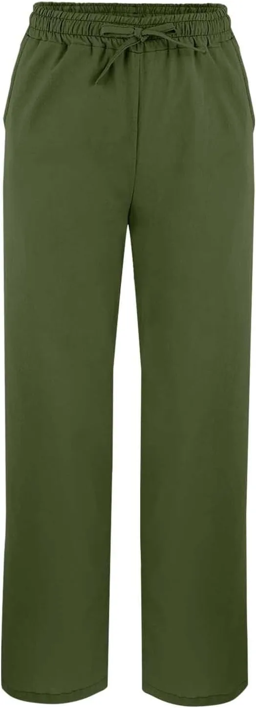 Women Linen Pants 2025 Wide Leg Casual Palazzo Pants Cotton Linen Lounge Beach Summer Pants with Pockets