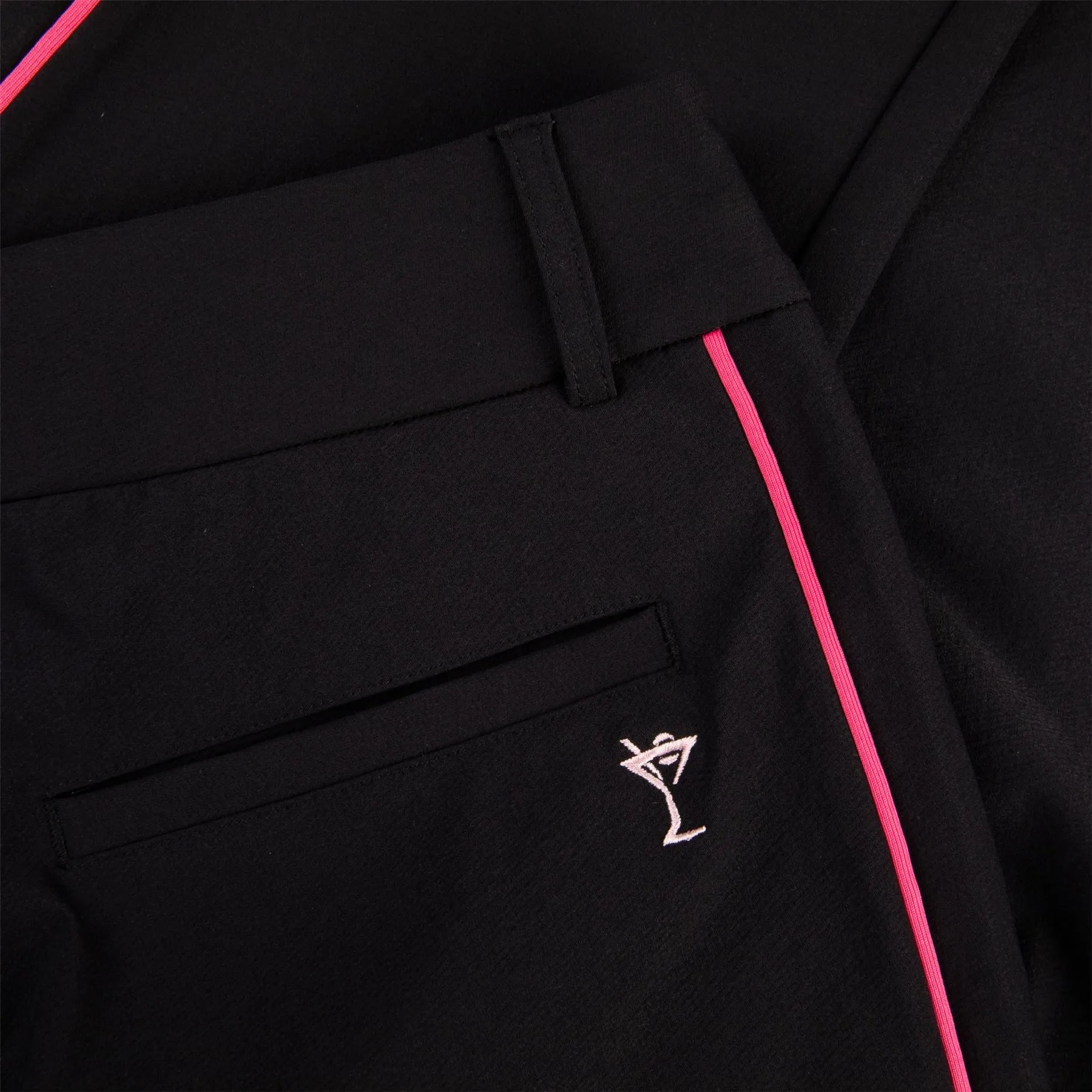 Womens Ankle Pants Black/Hot Pink - SS24