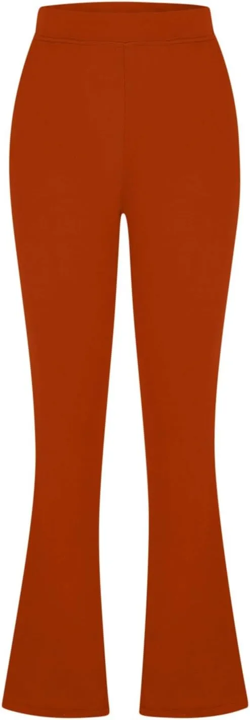 Women's Work Pants Stretch Flare High Waist Yoga Pant Dressy Soft Business Casual Slacks Comfy Office Trousers